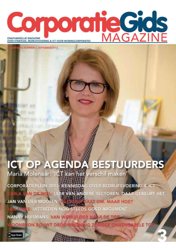 Cover CorporatieGids Magazine - September 2013 Editie: Strategie, Bedrijfsvoering en ICT