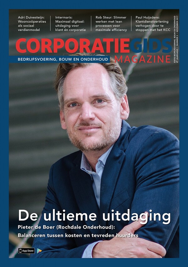 Cover CorporatieGids Magazine - November 2017 Editie: Bedrijfsvoering, Bouw en Onderhoud